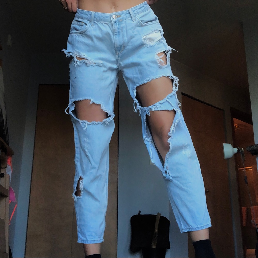 Forever 21 Thrifted ripped denim